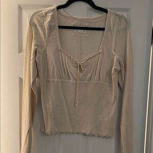 We The Free Love Lane Cream Long Sleeve Peasant Top NWOT XL